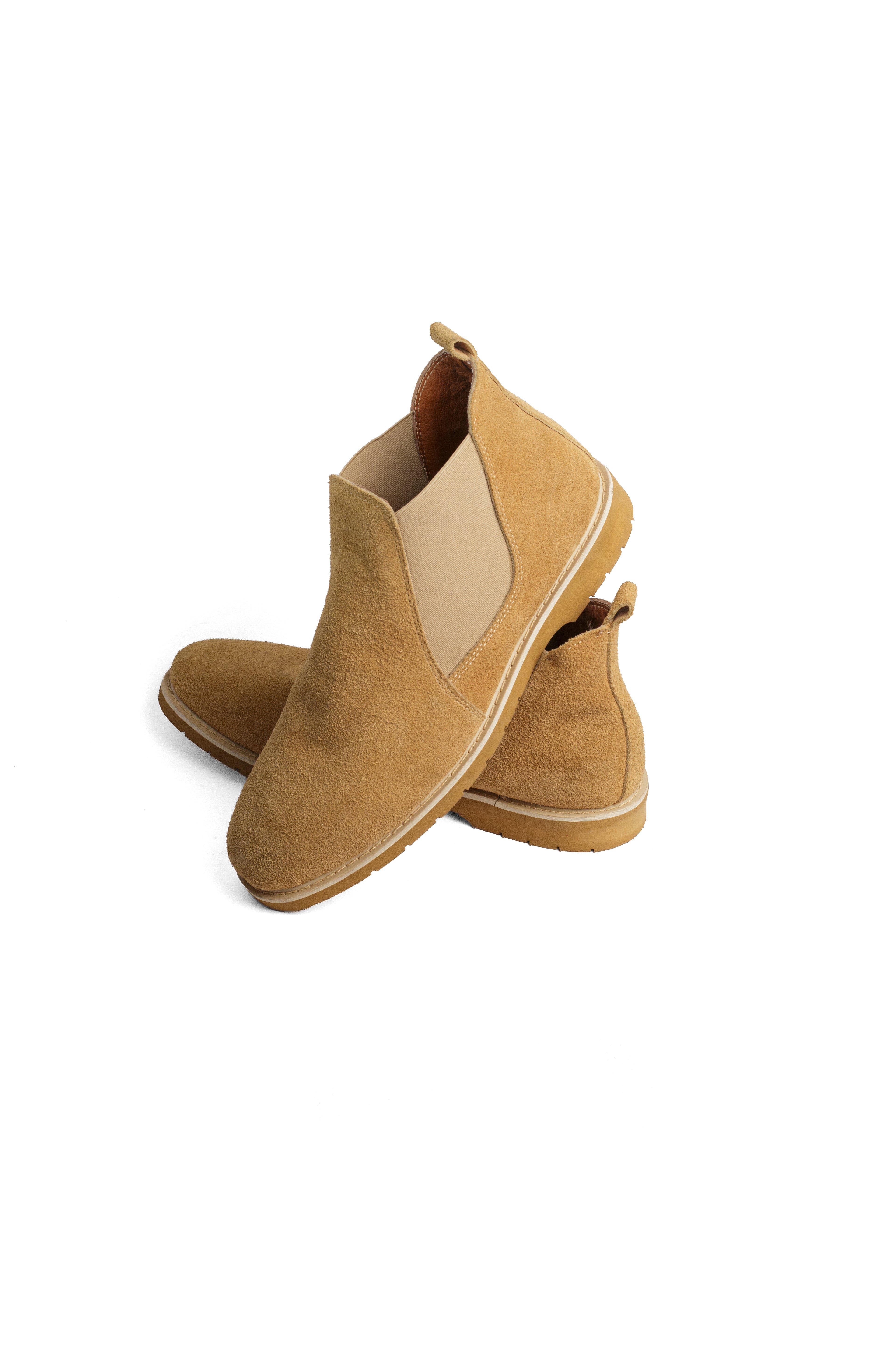Suede Half Boot - Beige