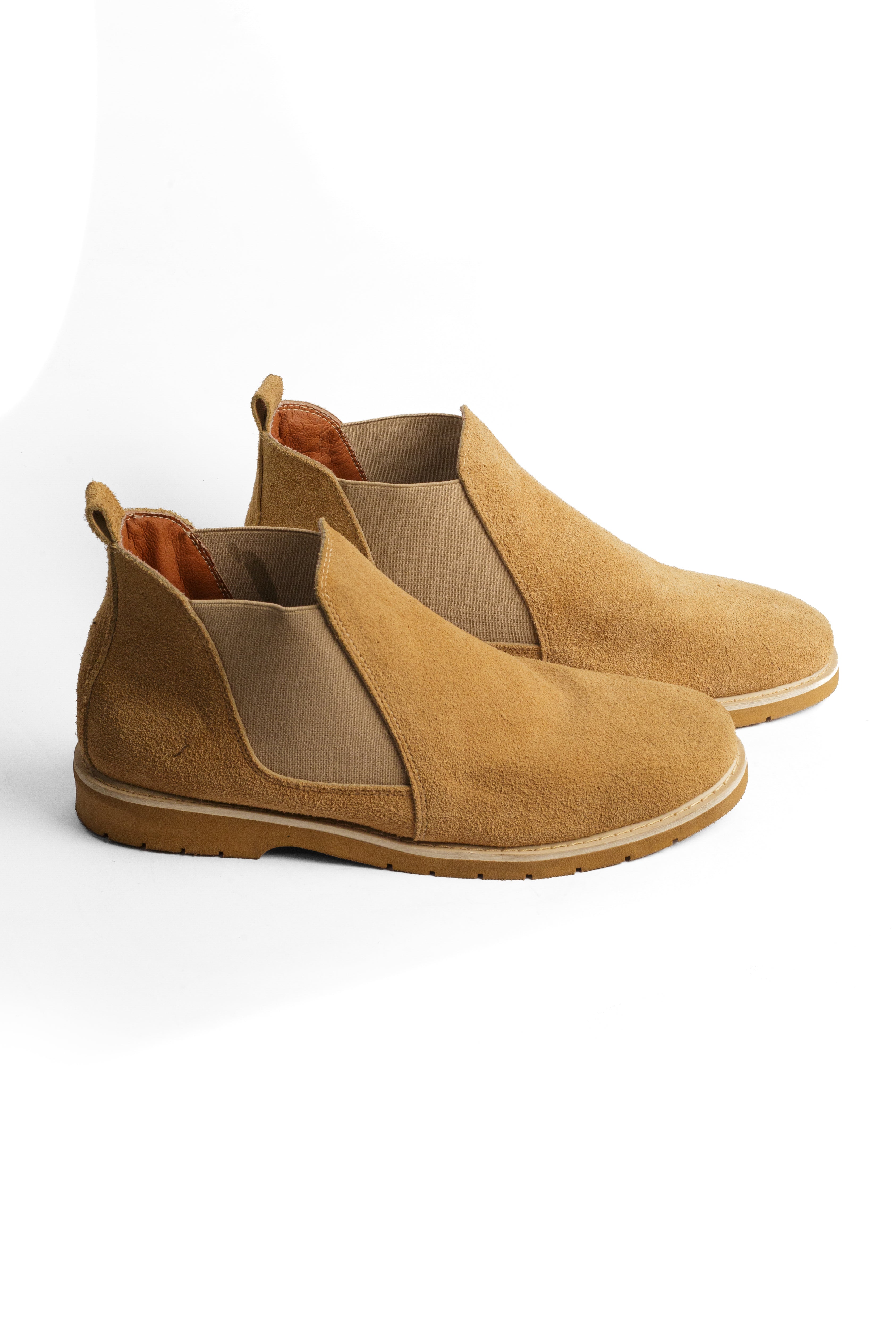 Suede Half Boot - Beige