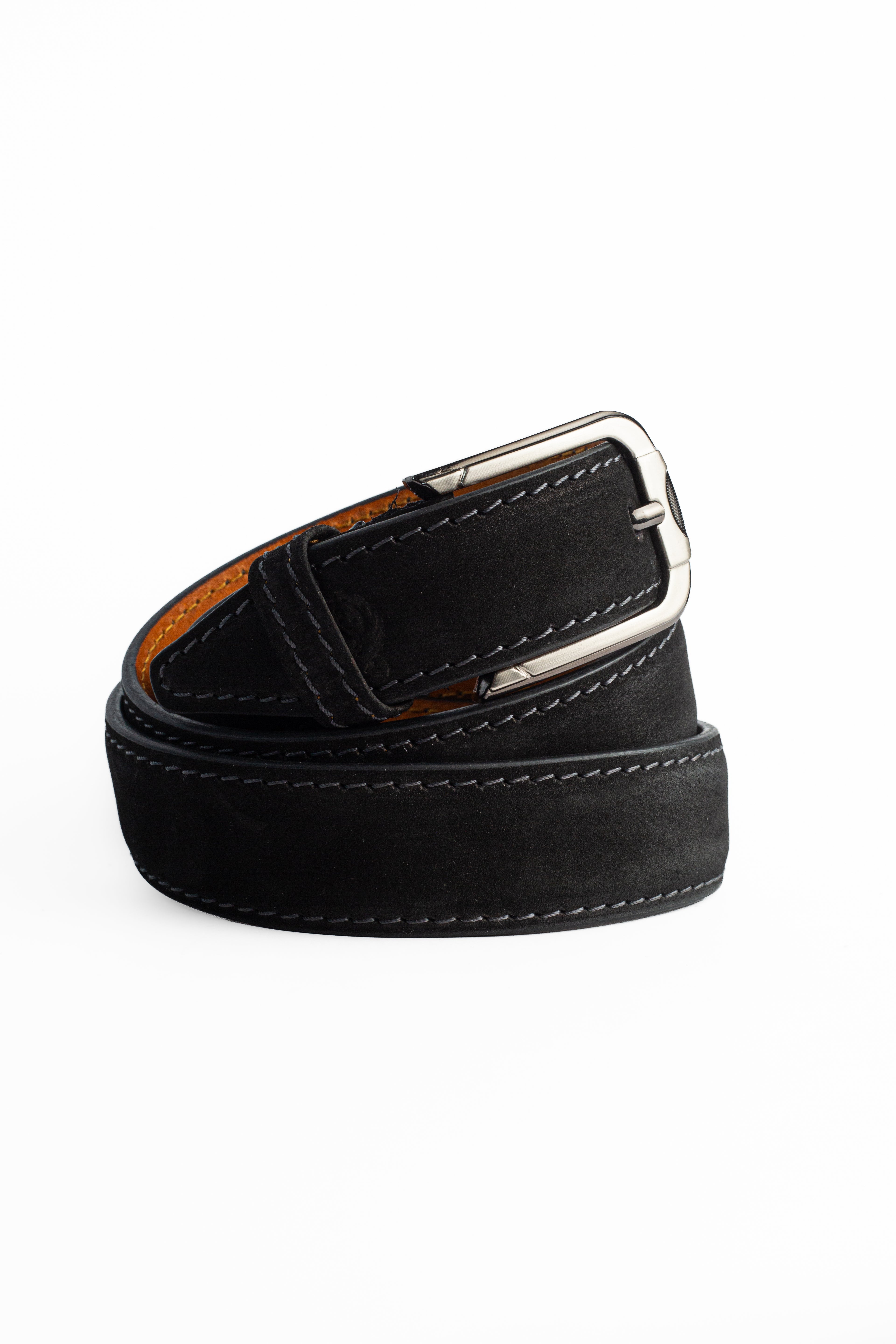 classic 1 sada waxed suede belt 3.5cm - Black