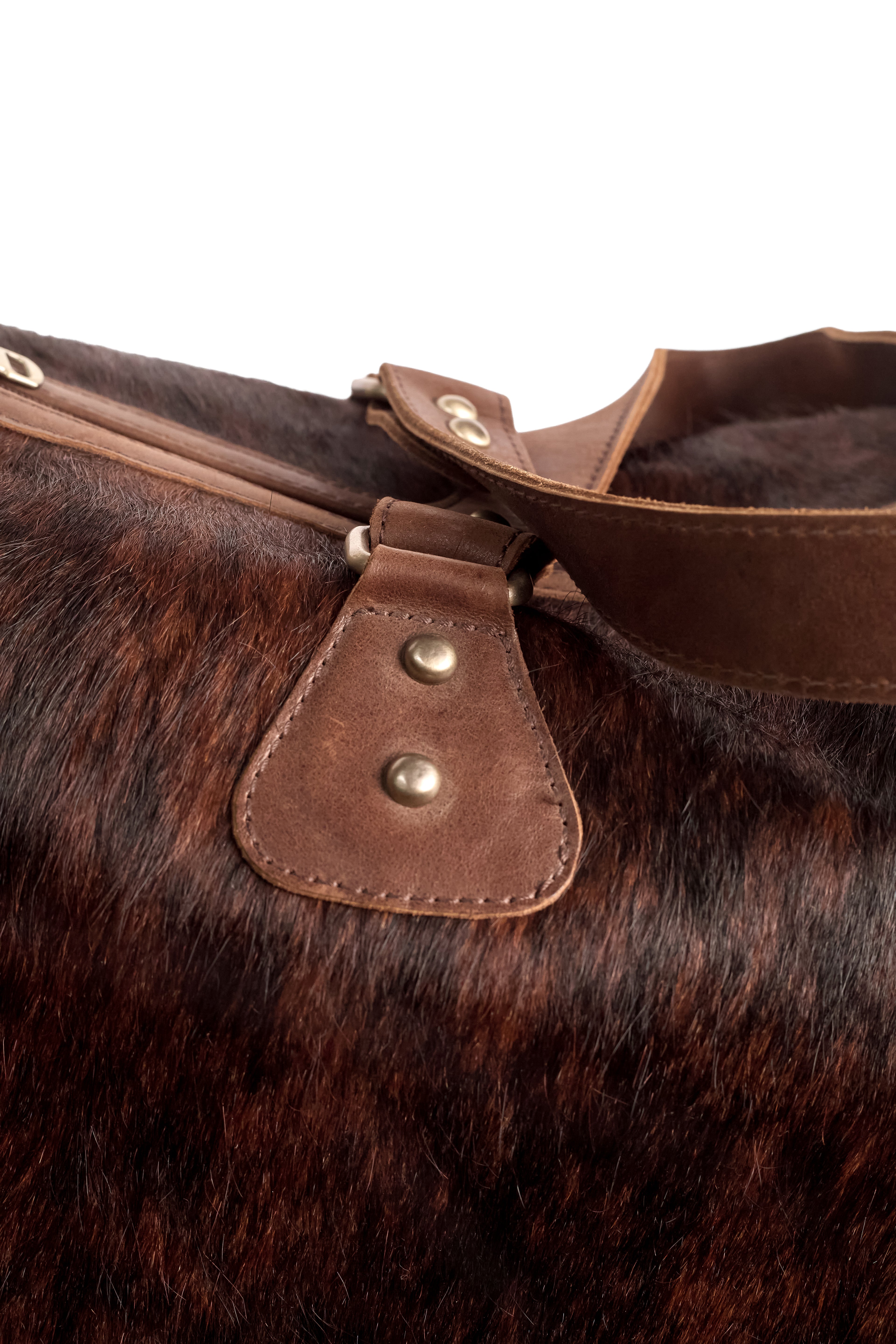 cowhide duffle travel bag Unique ✨