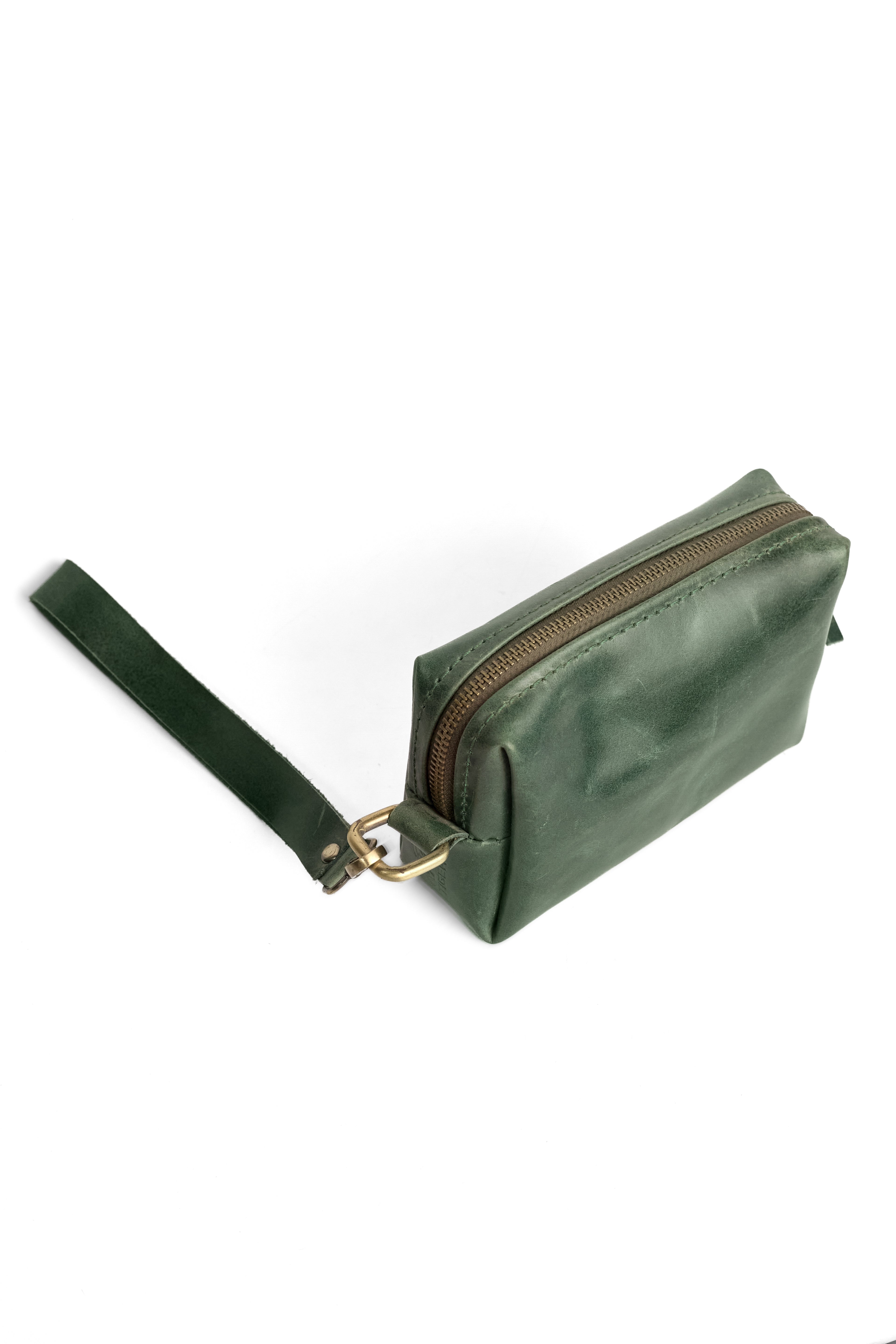 Hand Bag Green Crazy Horse L