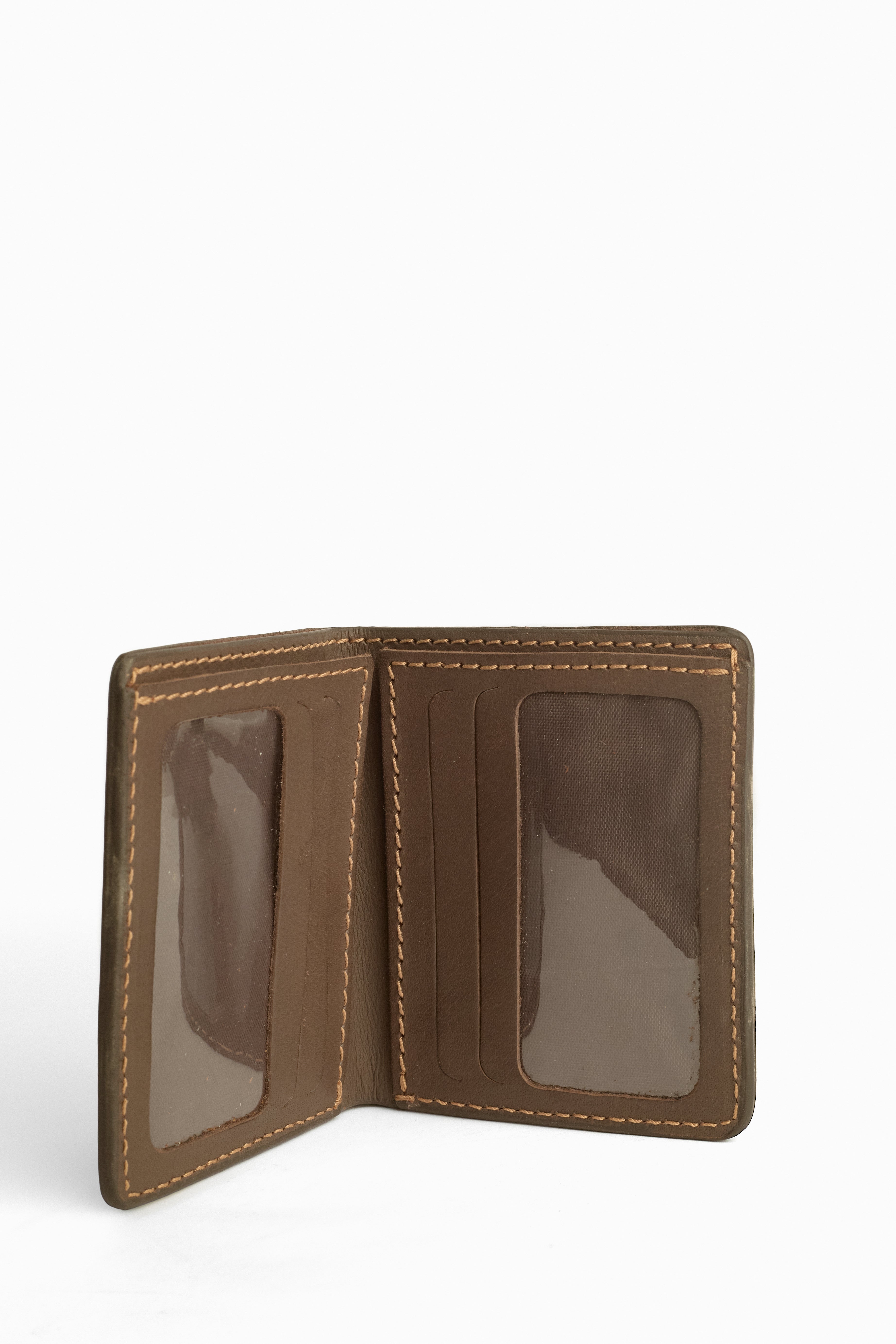 wallet napa Split Clear drak-brown