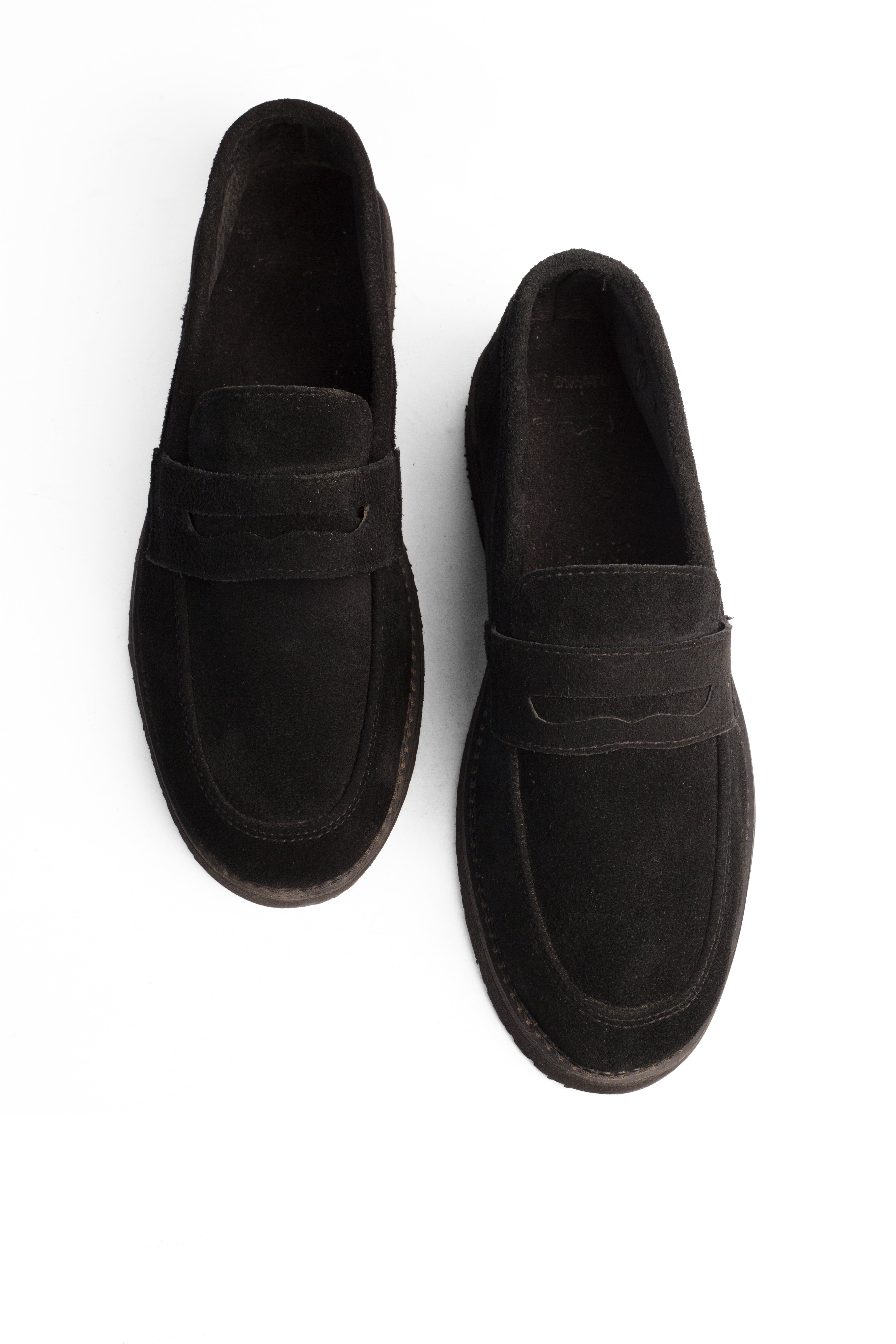 Suede Half Shoes - Black