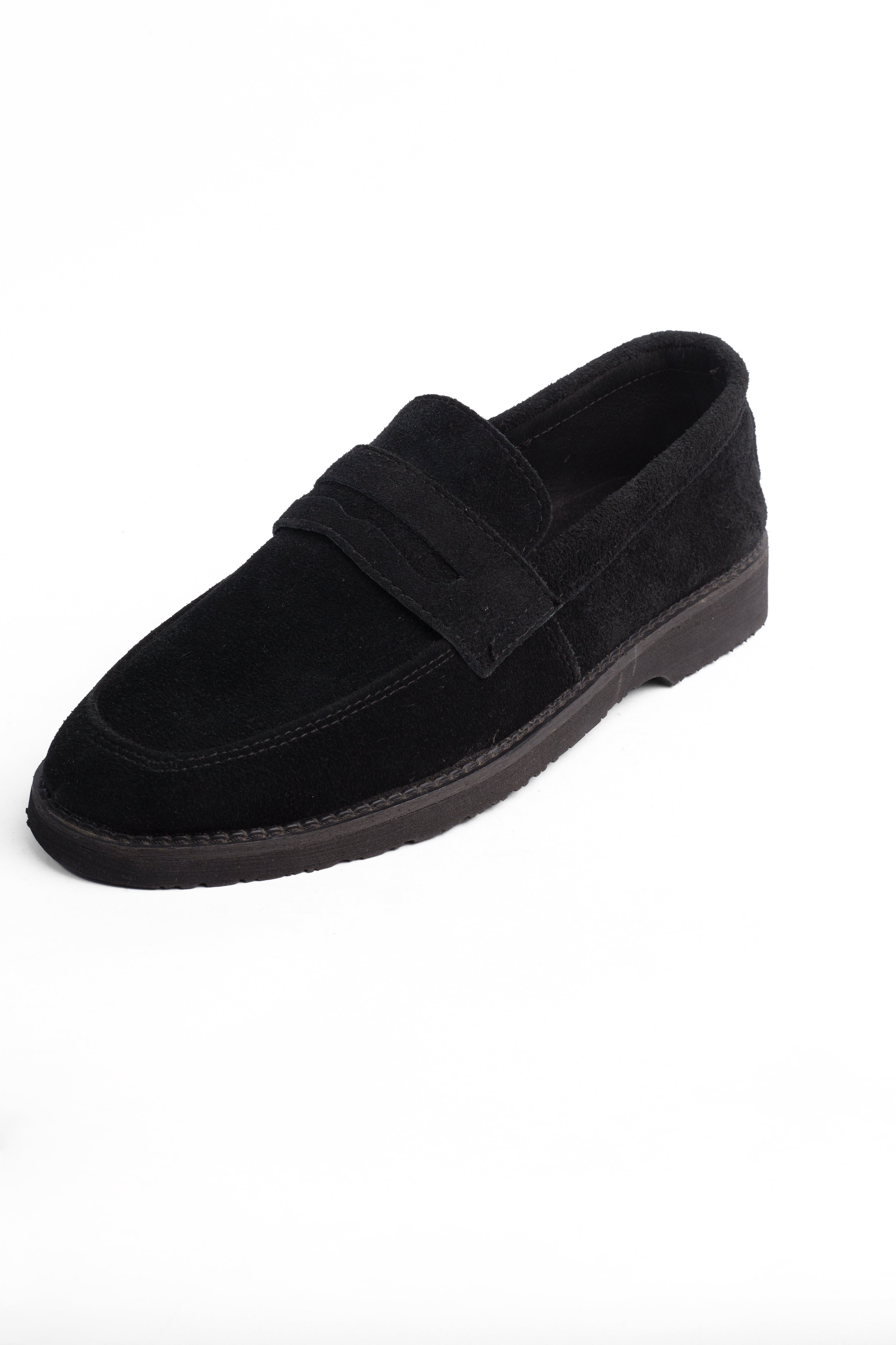 Suede Half Shoes - Black