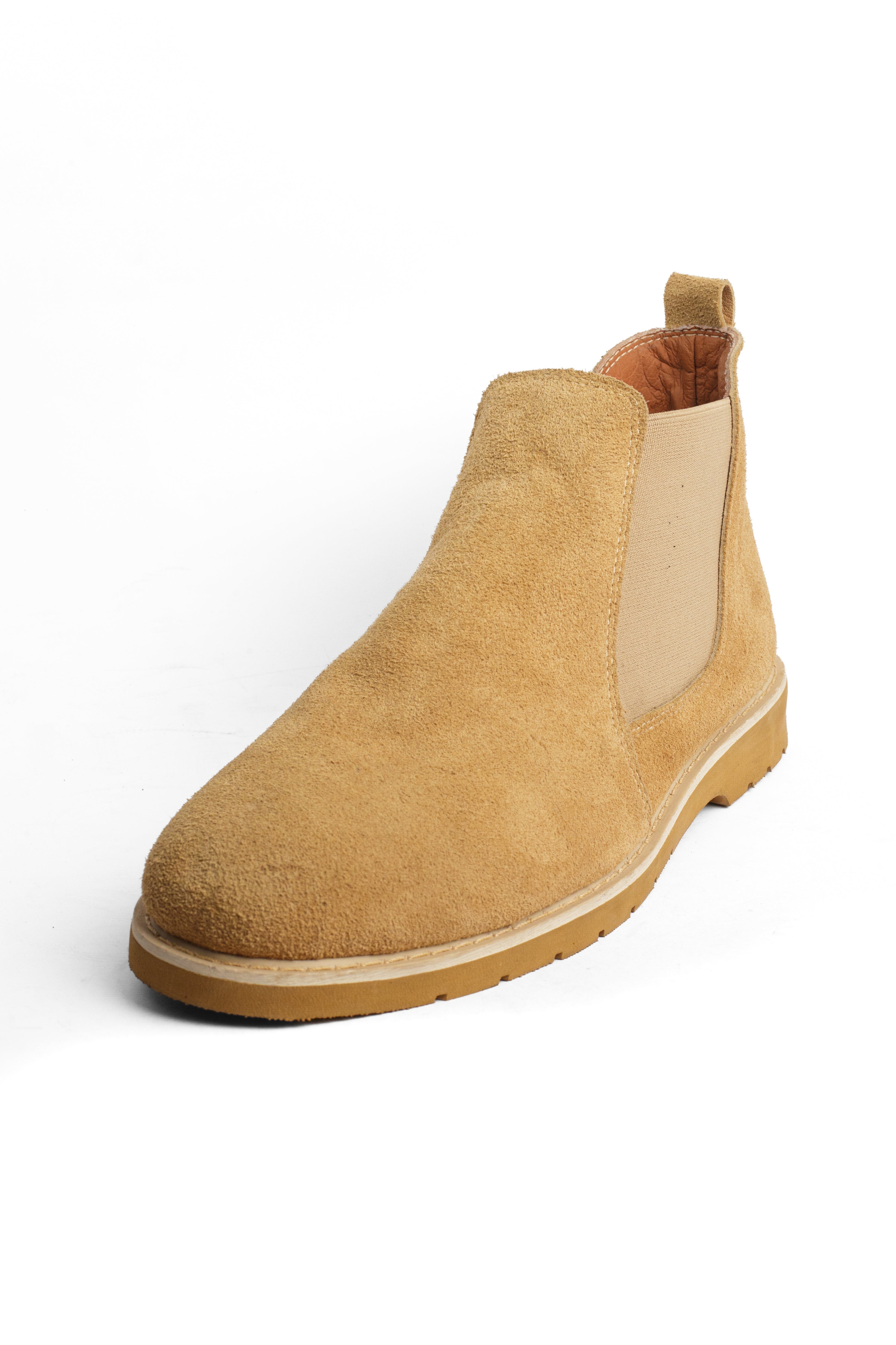 Suede Half Boot - Beige