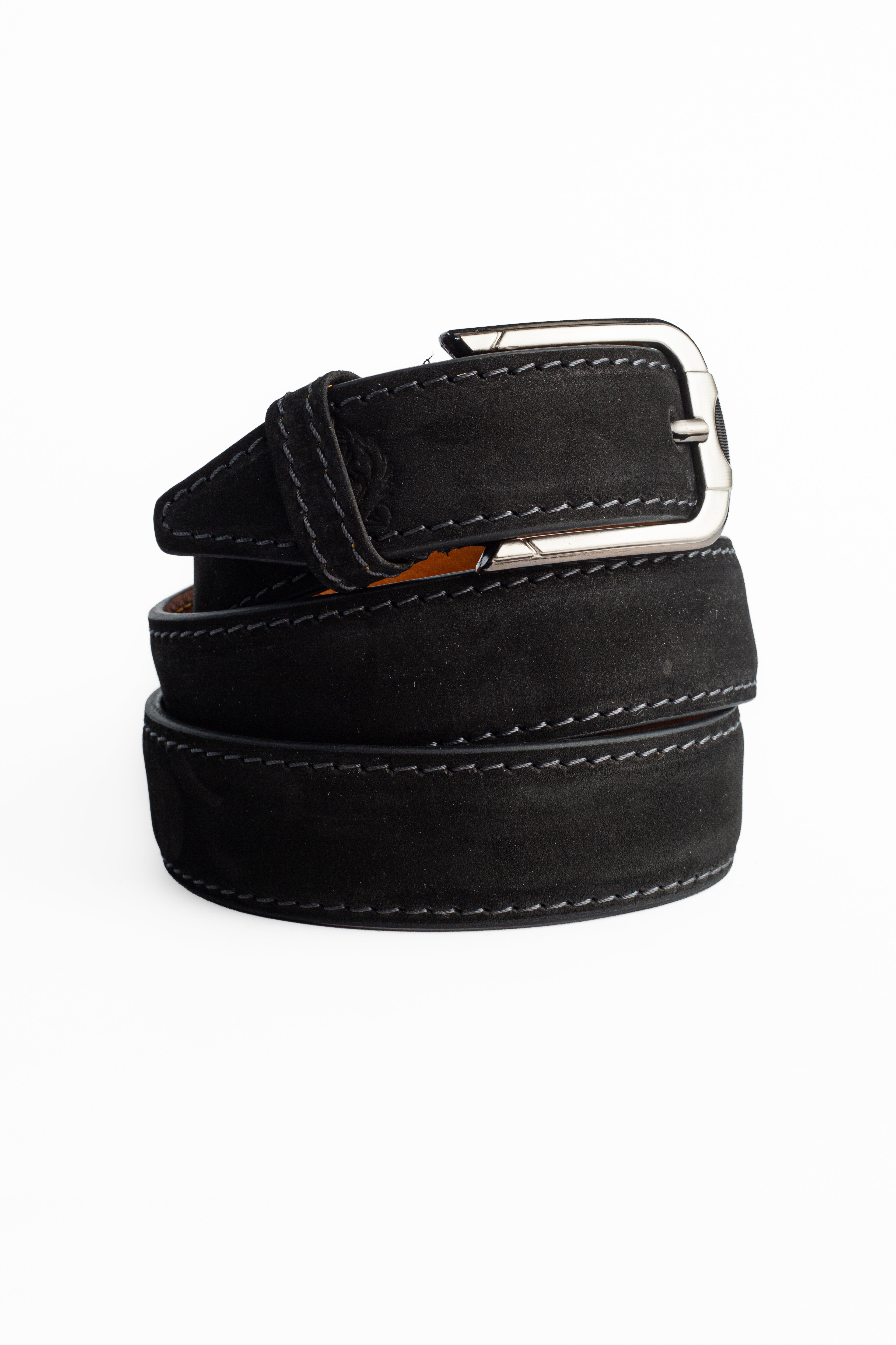 classic 1 sada waxed suede belt 3.5cm - Black