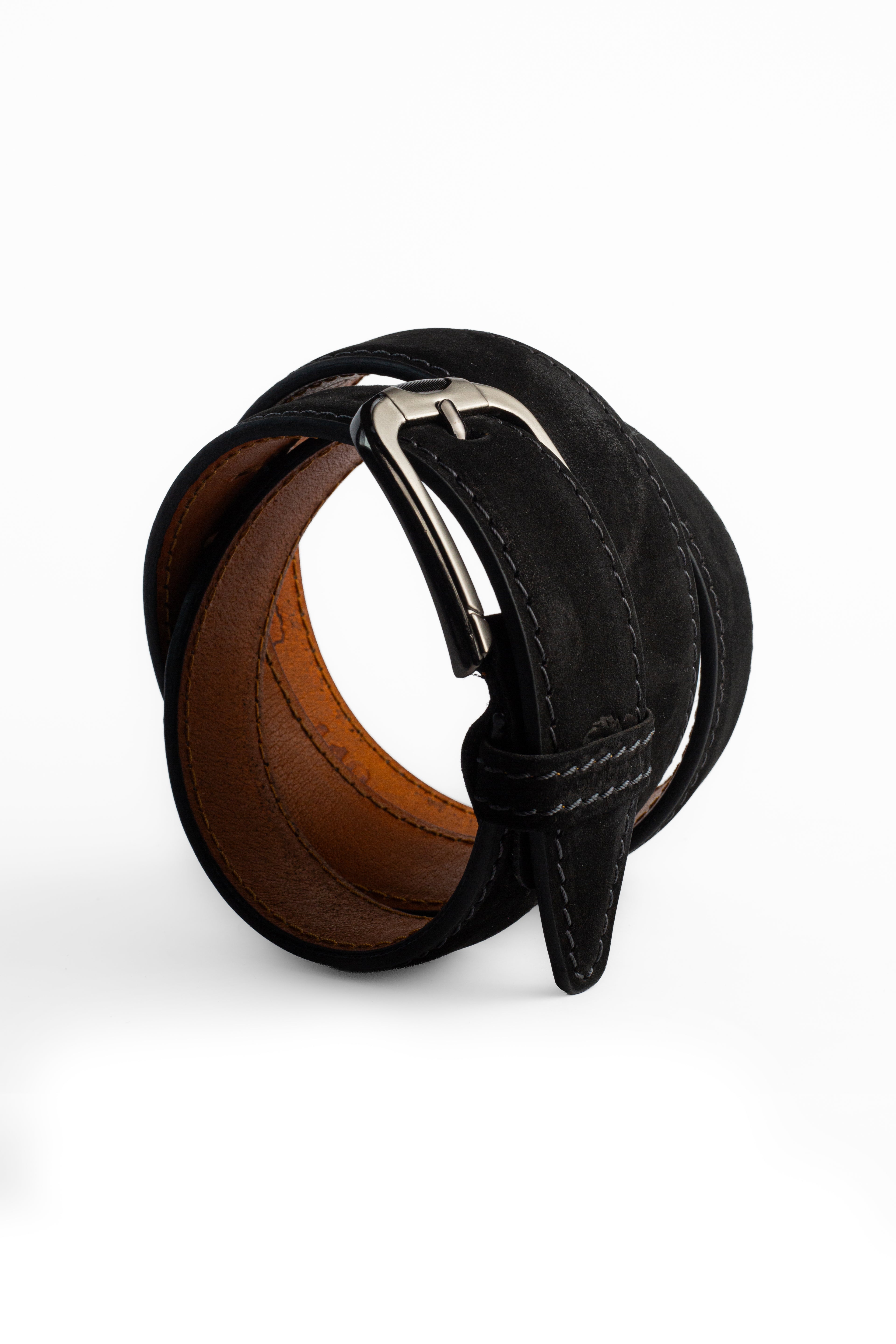 classic 1 sada waxed suede belt 3.5cm - Black