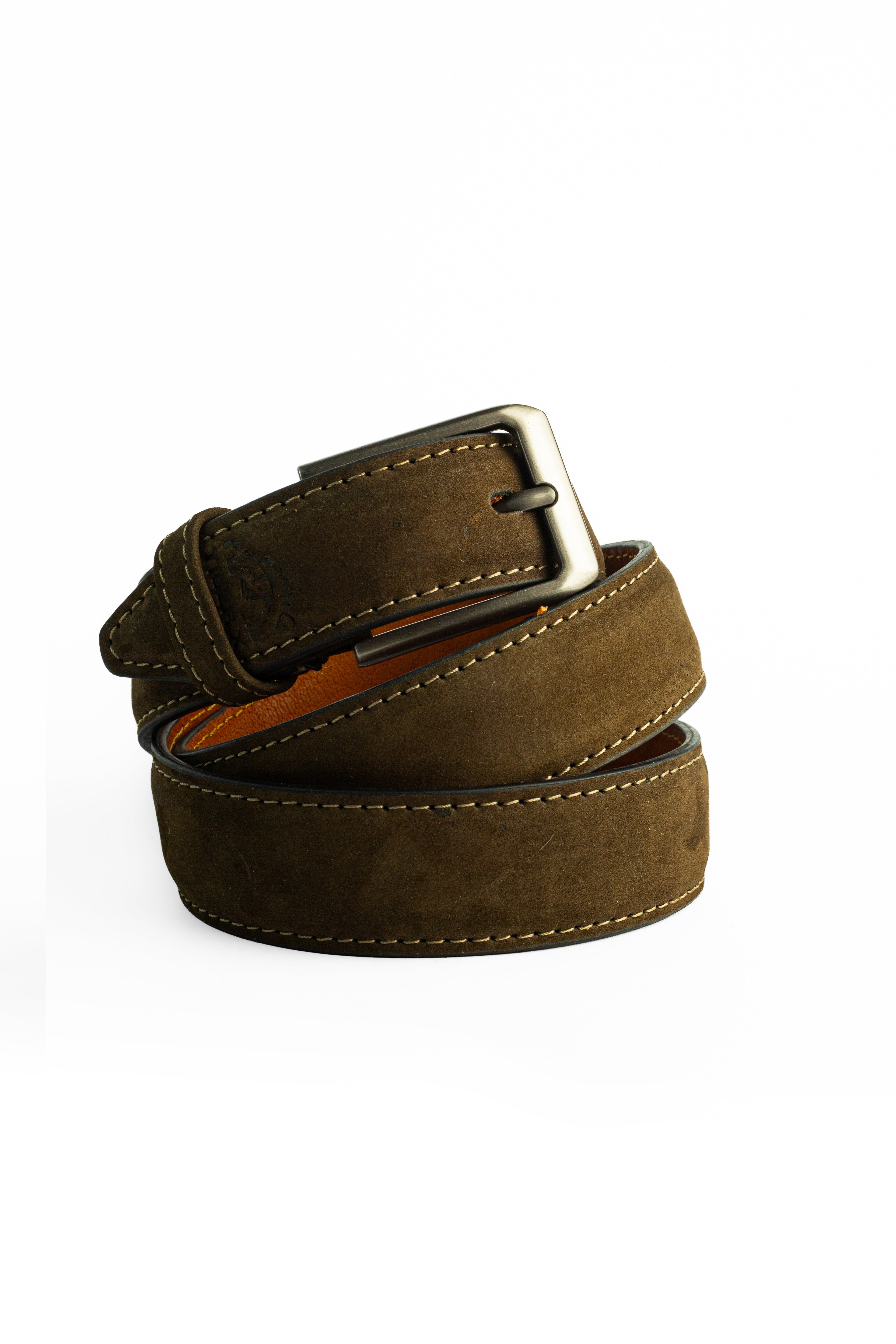 classic 1 sada waxed suede belt 3.5cm - Olive