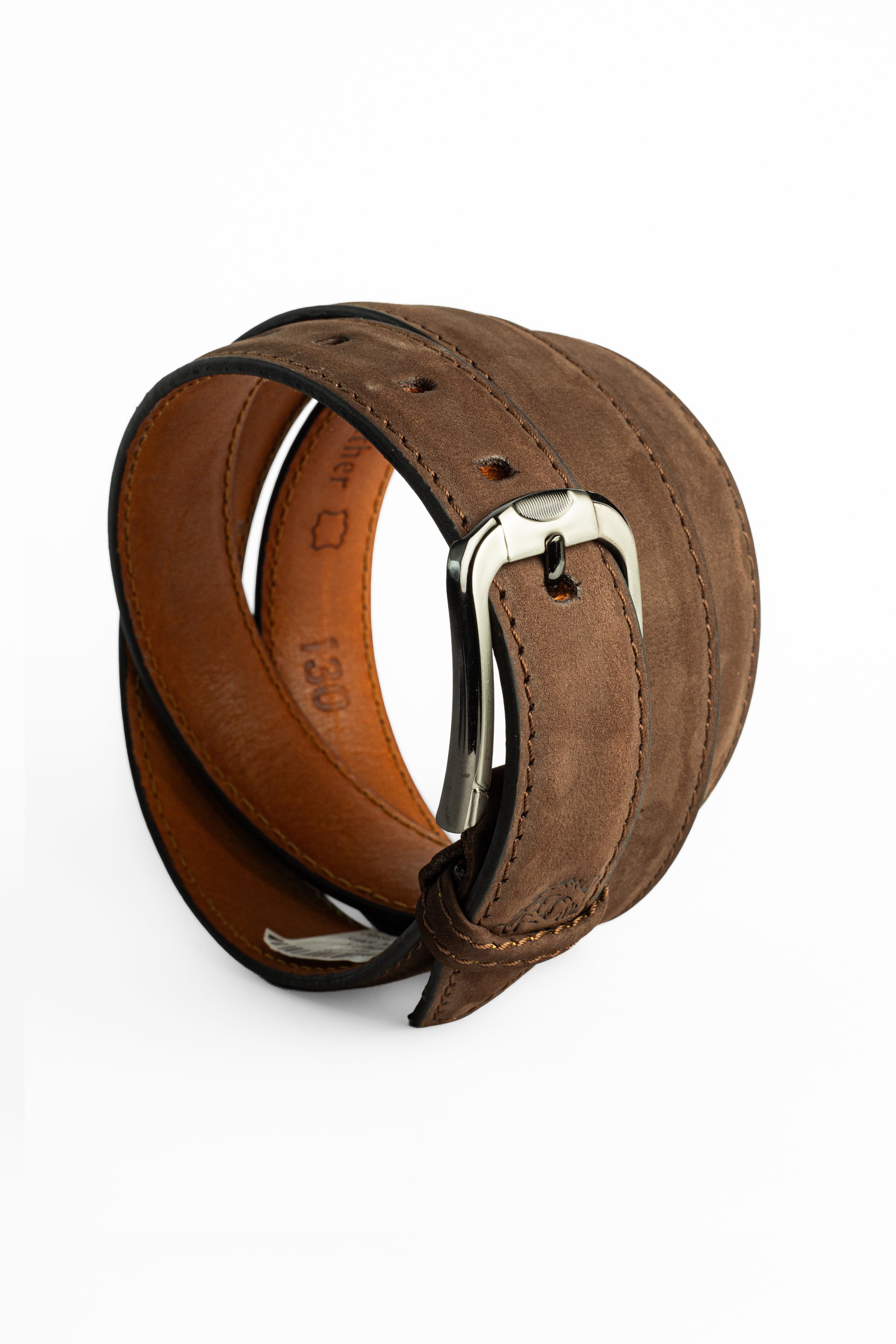 classic 1 sada waxed suede belt 3.5cm - Brown