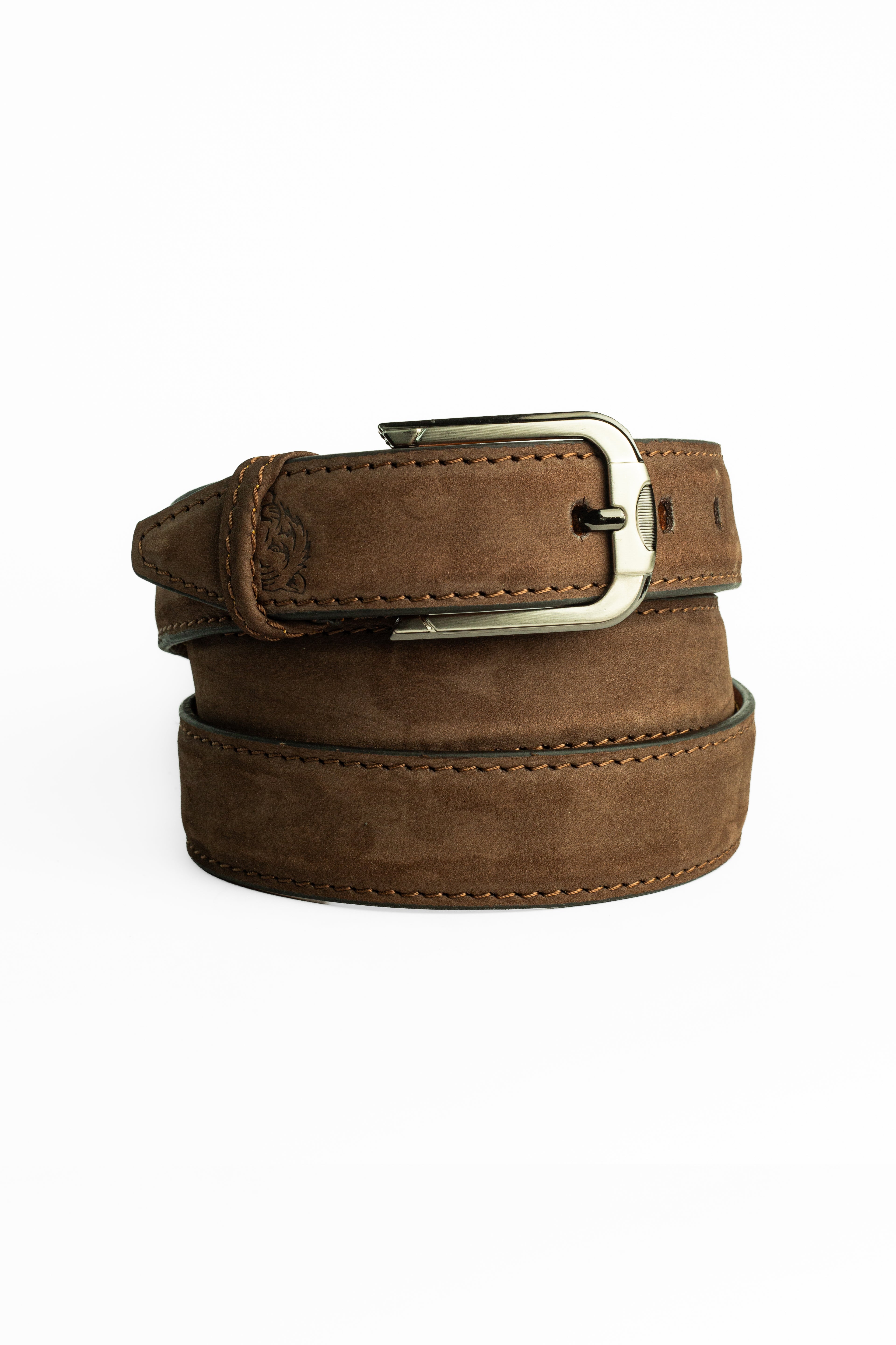 classic 1 sada waxed suede belt 3.5cm - Brown