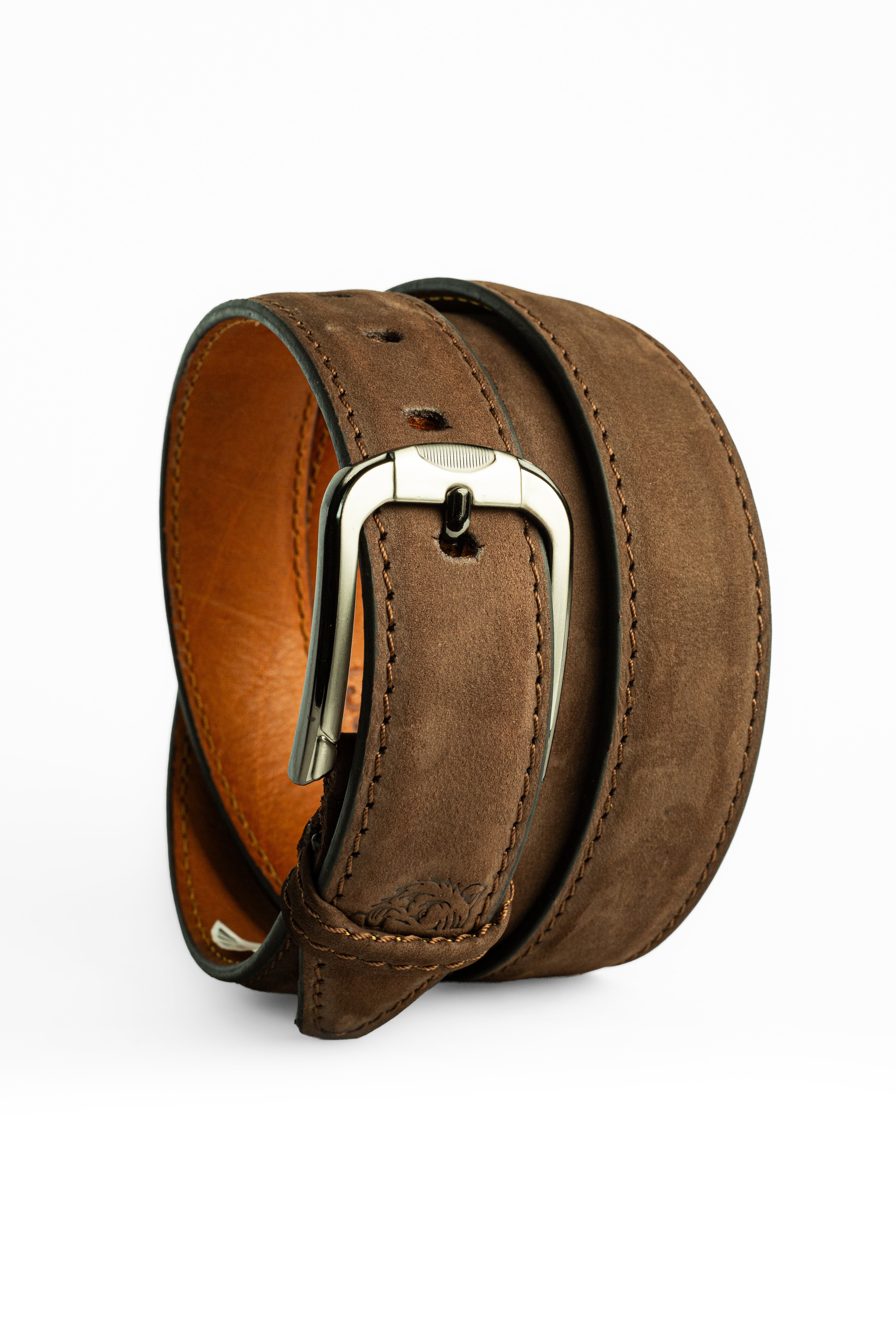 classic 1 sada waxed suede belt 3.5cm - Brown