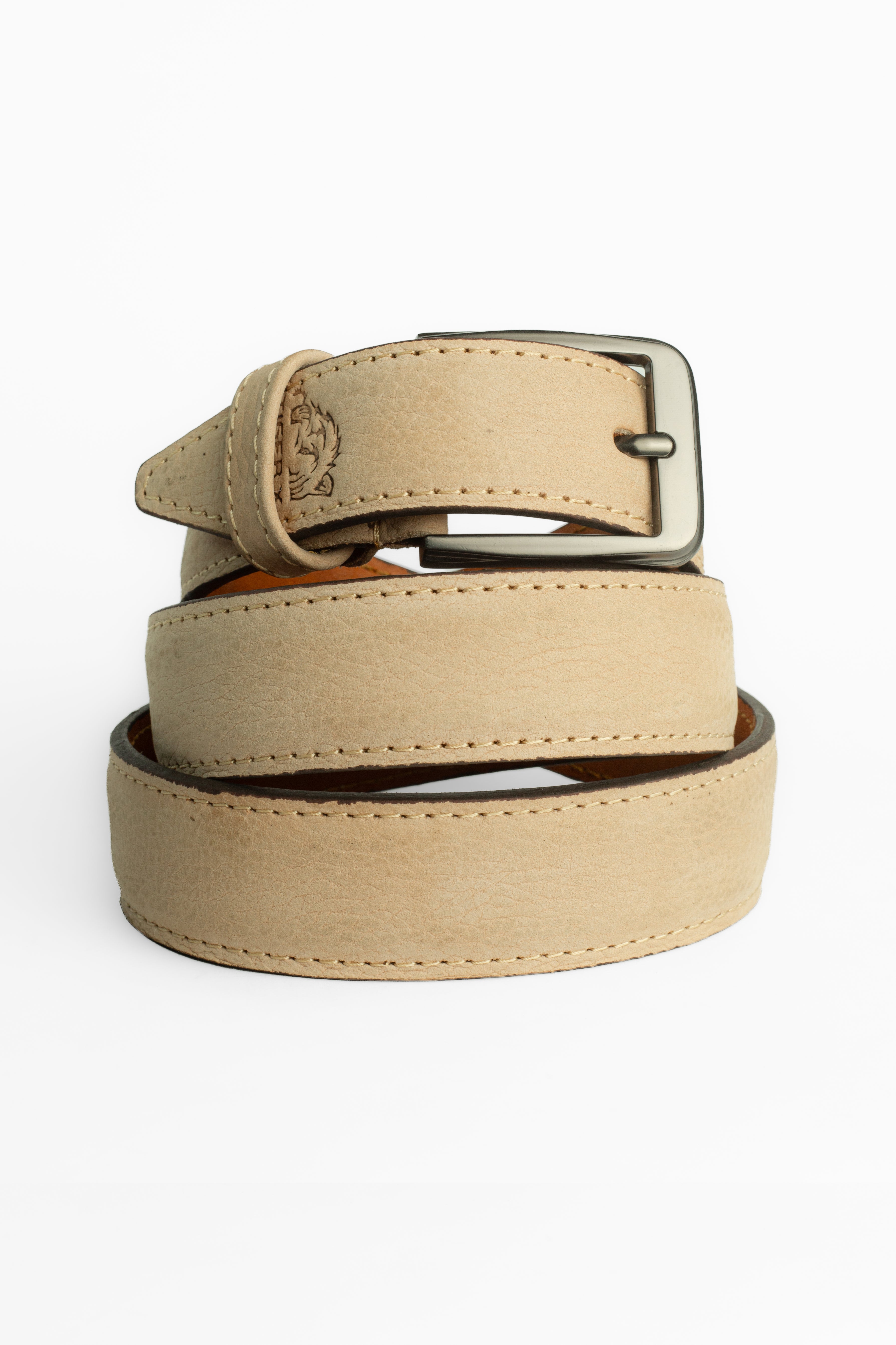 classic 1 sada waxed suede belt 3.5cm - Beige
