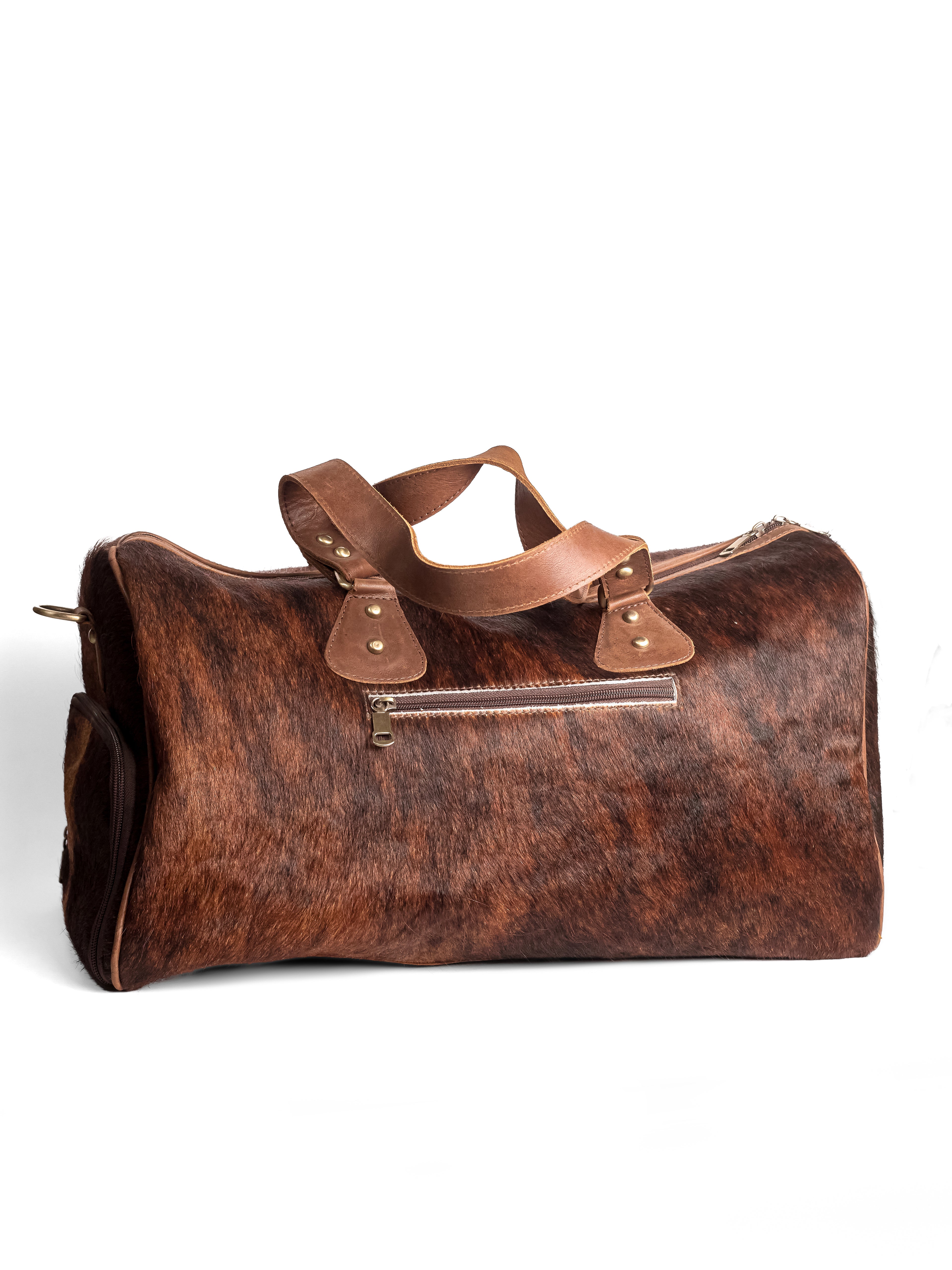 cowhide duffle travel bag Unique  ✨