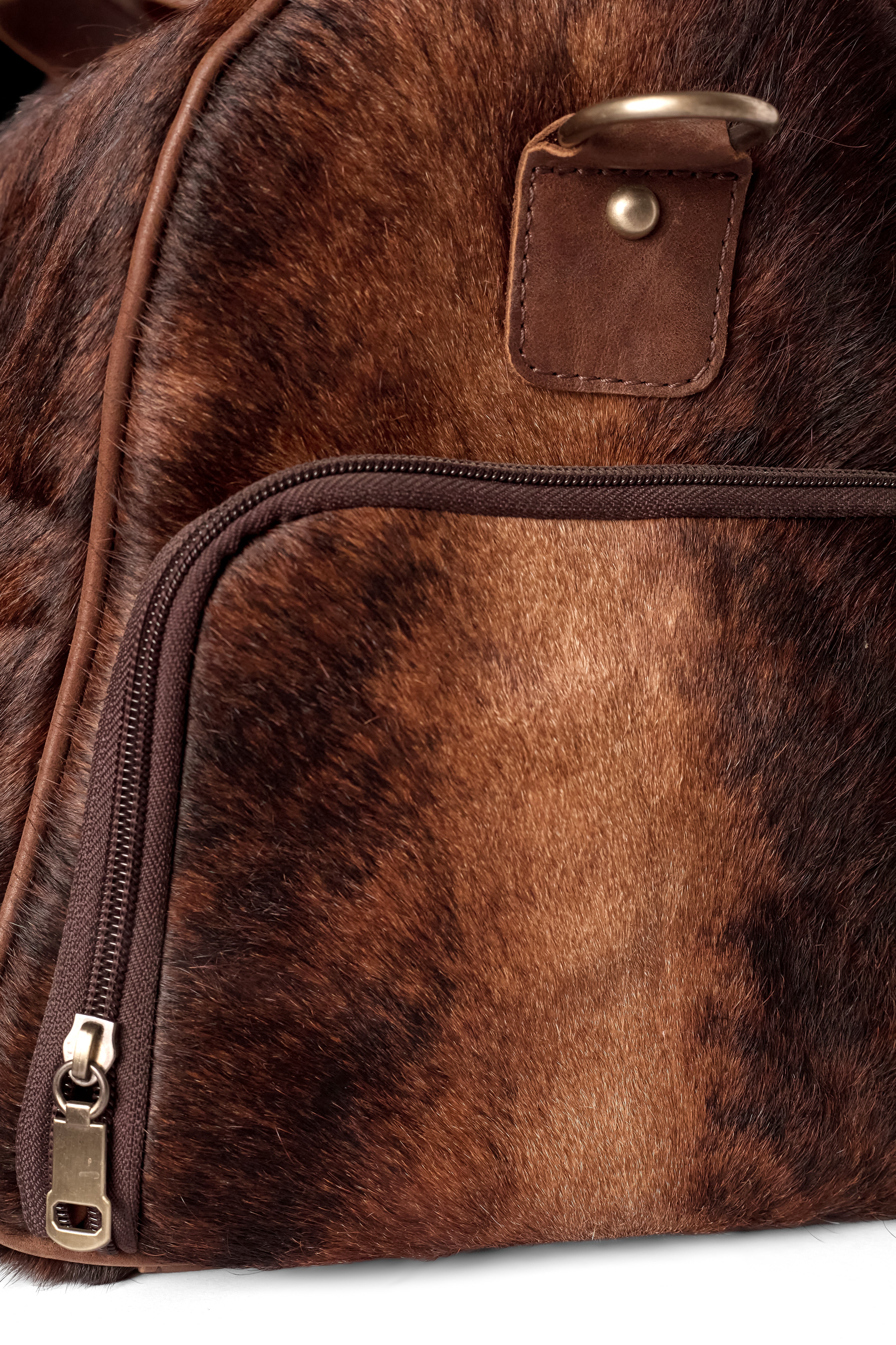 cowhide duffle travel bag Unique  ✨