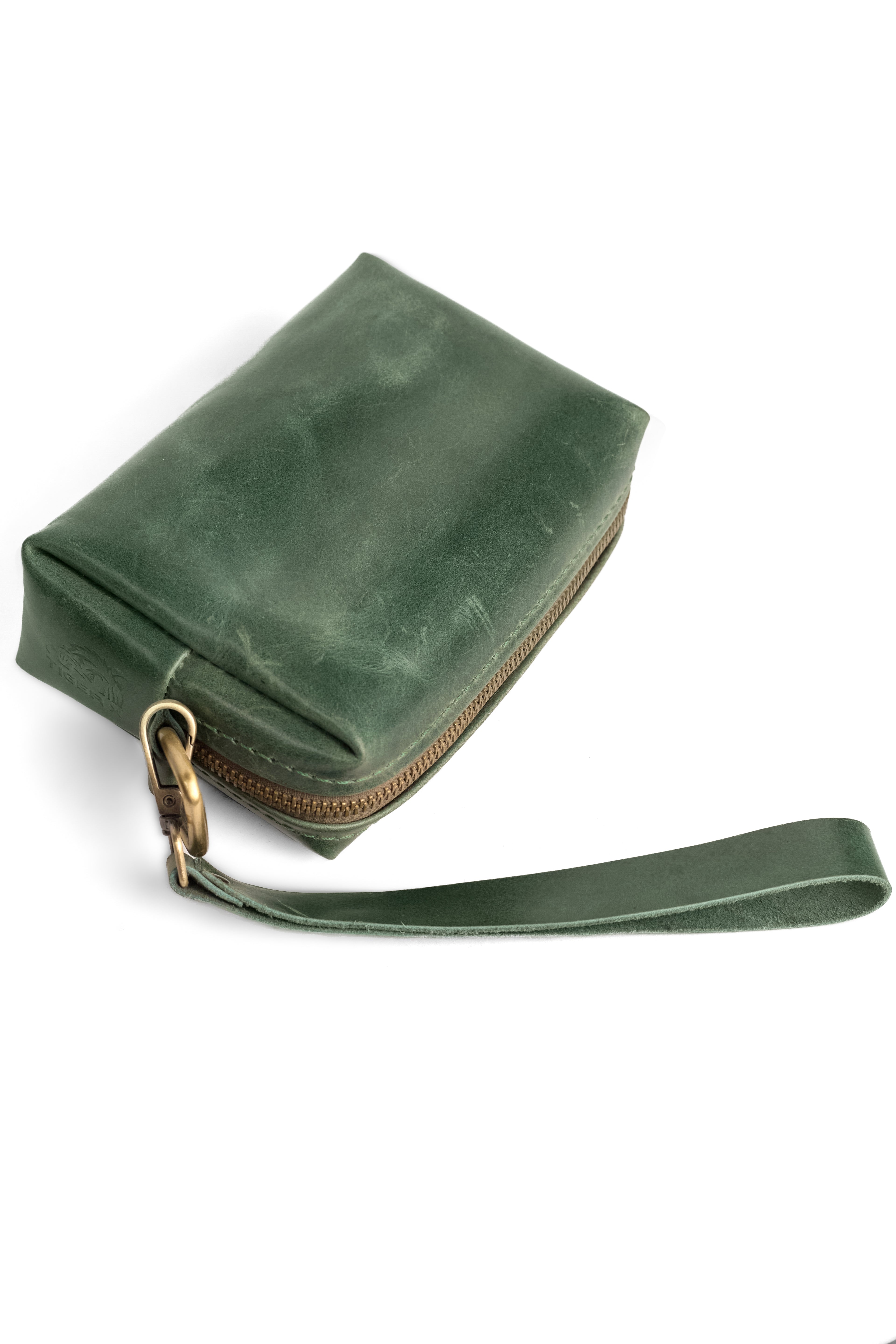 Hand Bag Green Crazy Horse L