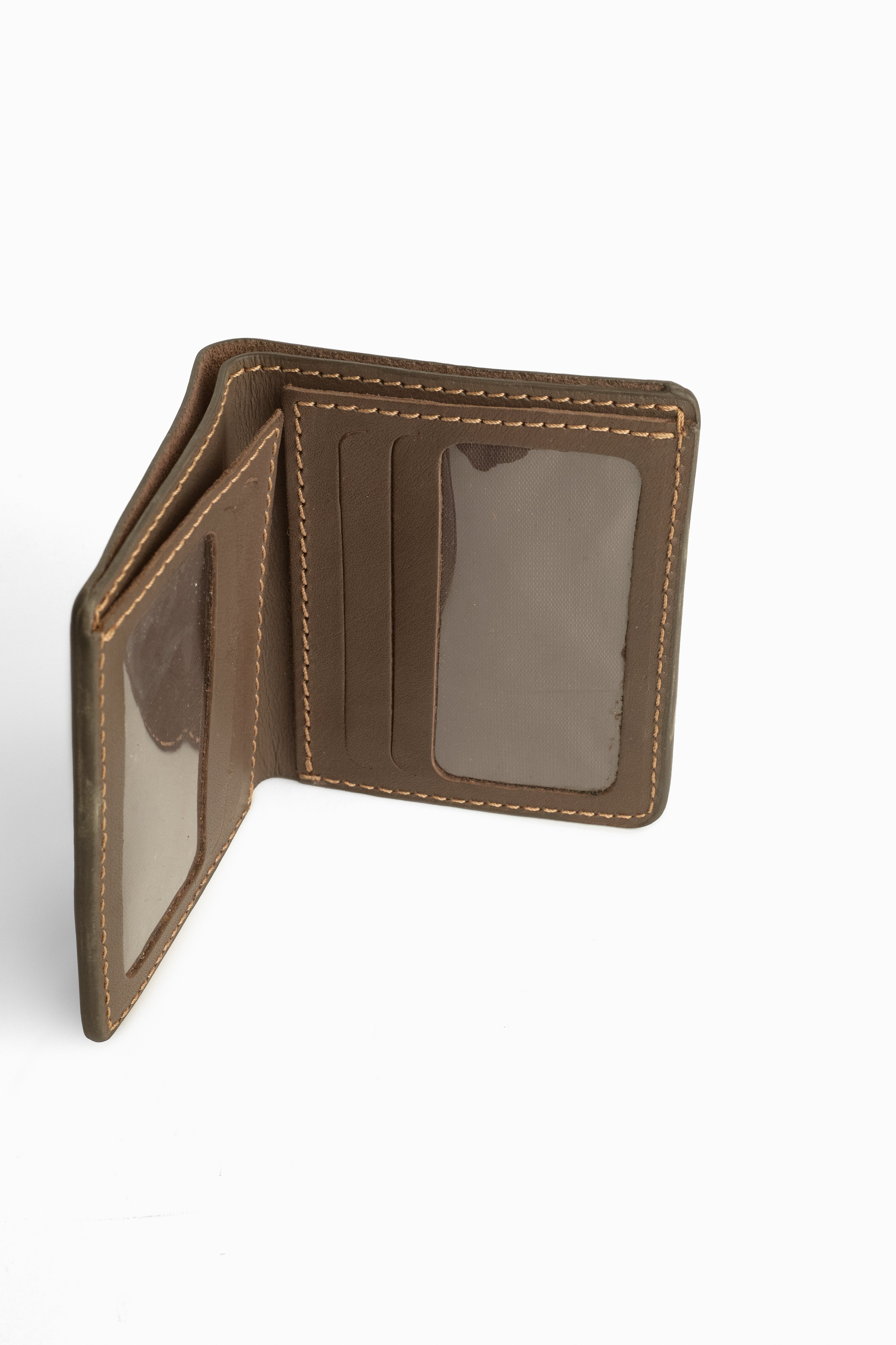 wallet napa Split Clear drak-brown
