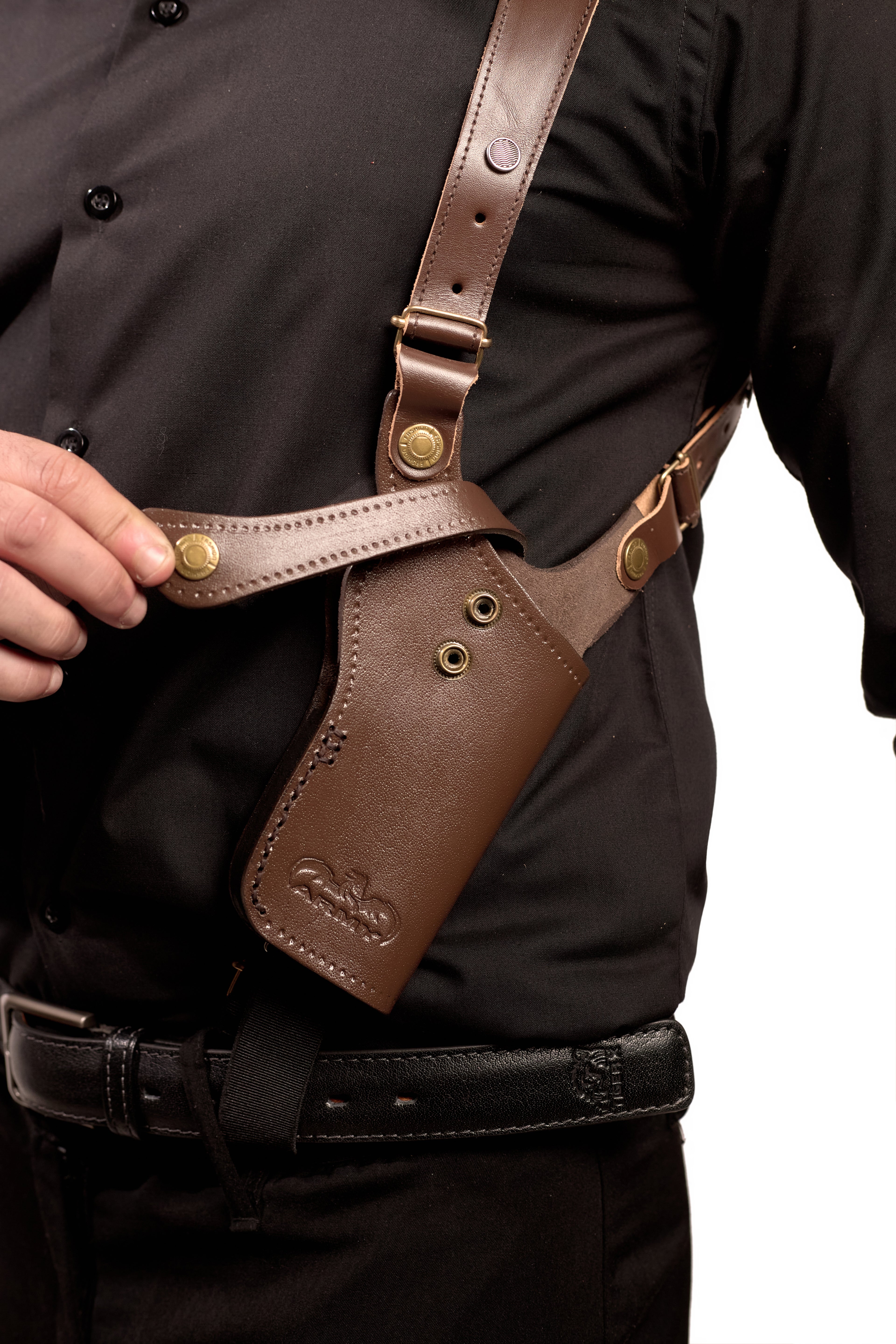 Shoulder Holster with 2 Mag Pouch Brown (Beretta)