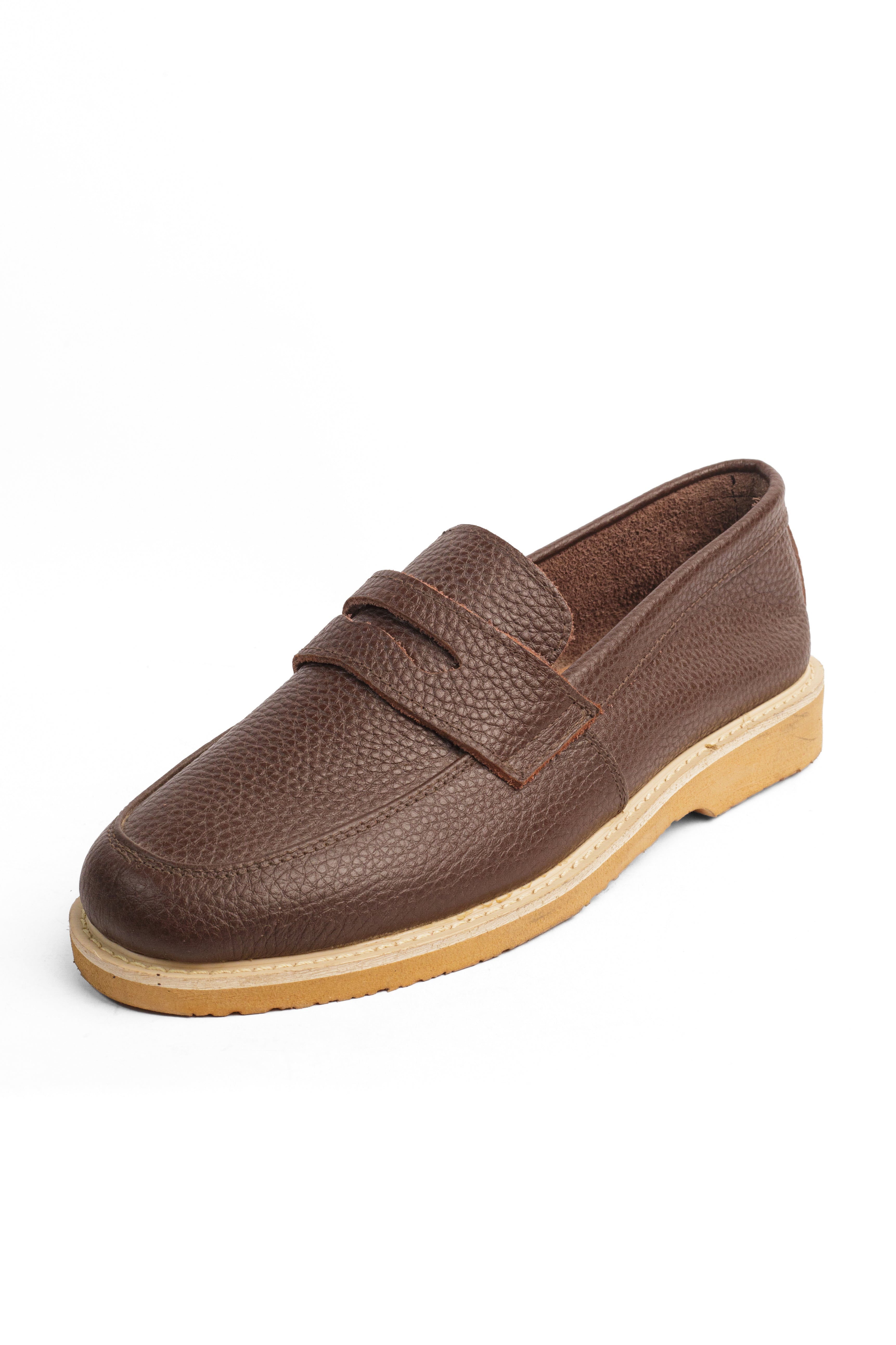 Leather Half Shoes - Brown