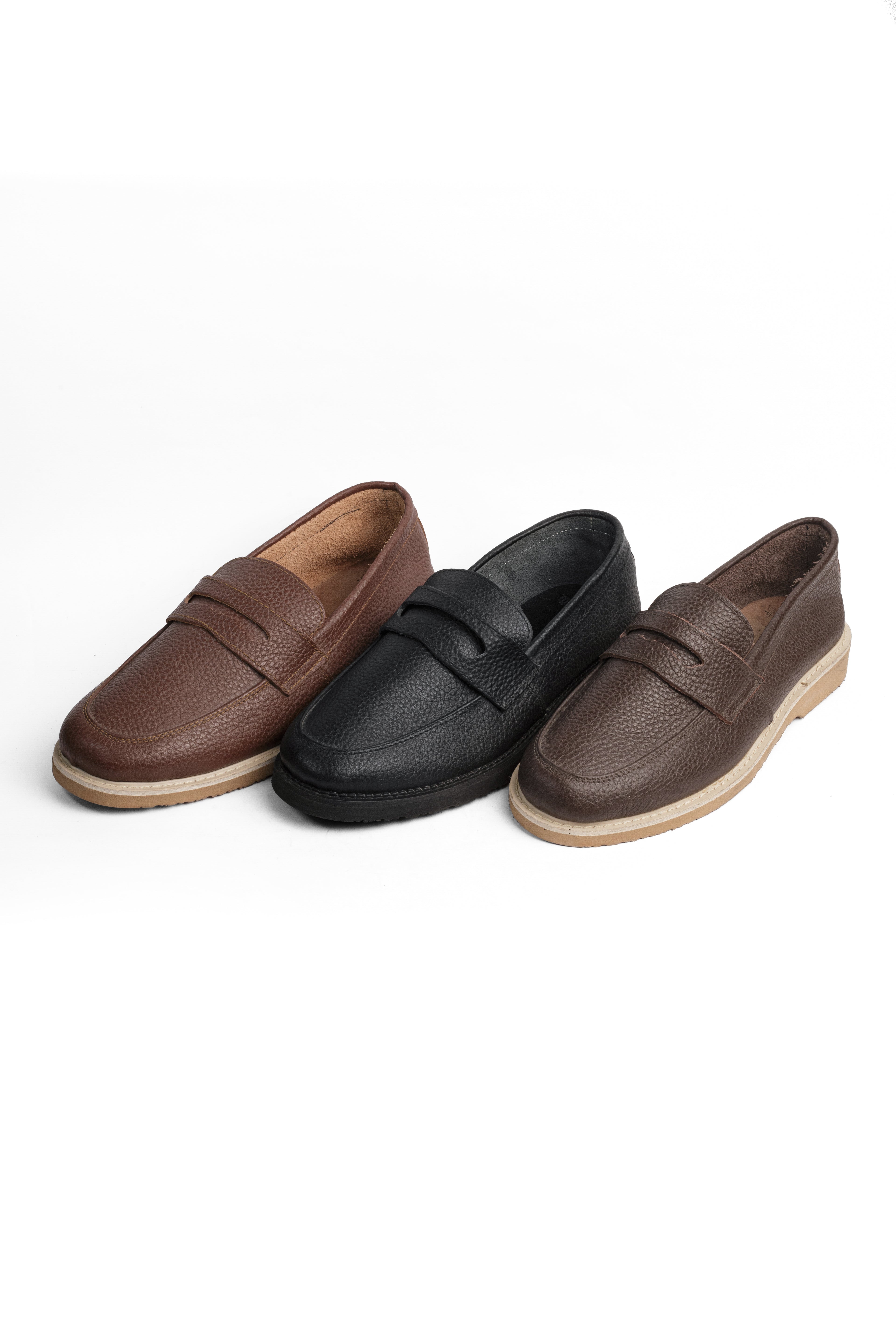 Leather Half Shoes - Black
