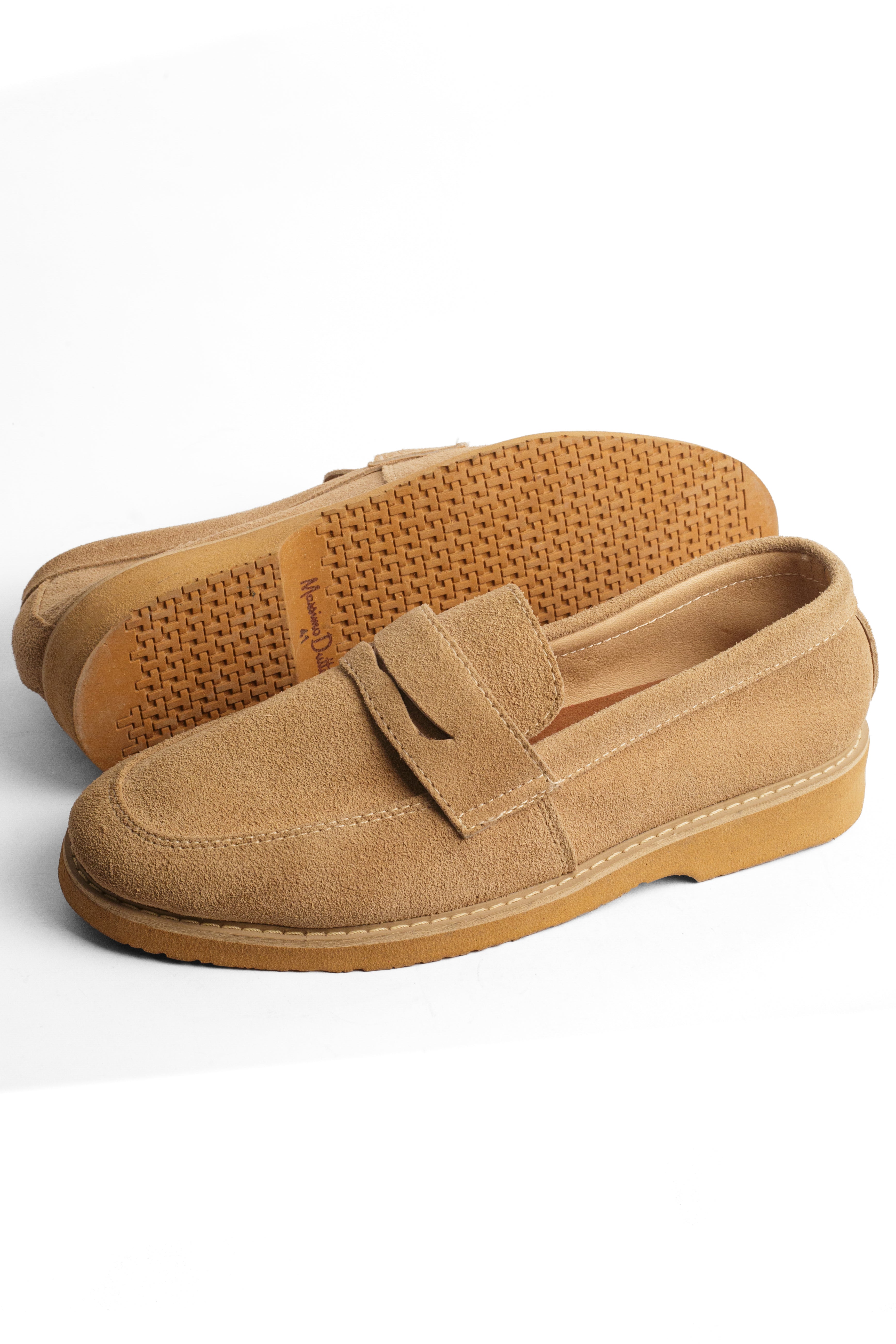 Suede Half Shoes - Beige